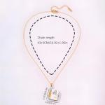 Granddaughter Book Necklace, For Granddaughters - The Most Beautiful Chapter Books Adjustable Silver Gold Book Pendant with 6 Pages Engraved Information Jewelry Gifts from Grandma (Granddaughter-with card)