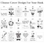 Personalized Recipe Book, Handmade Blank Notebook to Write in Your Own Recipes, 17 Custom Cover Designs, Handcrafted Gift for Mom, Dad, Husband, Wife, Grandma, Sister, Christmas, Birthday