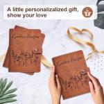 Personalized Recipe Book, Handmade Blank Notebook to Write in Your Own Recipes, 17 Custom Cover Designs, Handcrafted Gift for Mom, Dad, Husband, Wife, Grandma, Sister, Christmas, Birthday