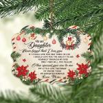 HYTURTLE to My Daughter Christmas Ornament 2025 Tree Decoration, Daughter Gifts from Mom, Mother, Inspirational Gift Idea for Her, Girls, Women, Holiday Decor Aluminum Ornament Keepsake for Daughters