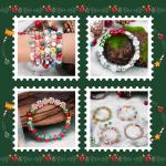 Gionlion Christmas Beads Bracelet Making Kit, 800 Pcs Polymer Clay Beads Jewelry Kit for Girls, Holiday DIY Craft with Christmas Crafts Charms, Perfect Stocking Stuffer for Kids