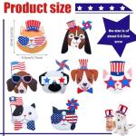 Ferraycle 16 Packs Patriotic Pets Magnet Crafts Kit 4th of July Felt Patriotic Crafts Memorial Day Refrigerator Magnets Independence Day Gifts for Home DIY Holiday Decorations