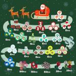 Gionlion Christmas Beads Bracelet Making Kit, 800 Pcs Polymer Clay Beads Jewelry Kit for Girls, Holiday DIY Craft with Christmas Crafts Charms, Perfect Stocking Stuffer for Kids