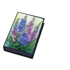 C'eitura 5D DIY Violets Rhinestone Art Notebook - Diamond Art Painting Journal Kit with Sparkling Gems, Floral Theme Gift for Women & Girls, Holiday & Birthday Present