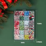 Gionlion Christmas Beads Bracelet Making Kit, 800 Pcs Polymer Clay Beads Jewelry Kit for Girls, Holiday DIY Craft with Christmas Crafts Charms, Perfect Stocking Stuffer for Kids