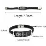 Personalized Christian Braided Rope Bracelet for Men