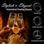 Personalized Engraved Heart Champagne Flutes Set