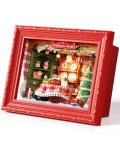 Rolife DIY Miniature Christmas House Kit Creative Frame 3D Wall-Mountable Dollhouse Mini Room Building Set Holiday Home Decor Craft for Adults (Christmas Eve Party)