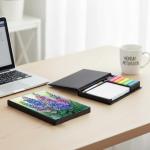 C'eitura 5D DIY Violets Rhinestone Art Notebook - Diamond Art Painting Journal Kit with Sparkling Gems, Floral Theme Gift for Women & Girls, Holiday & Birthday Present