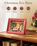 Rolife DIY Miniature Christmas House Kit Creative Frame 3D Wall-Mountable Dollhouse Mini Room Building Set Holiday Home Decor Craft for Adults (Christmas Eve Party)