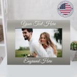 Personalized Picture Frame with Gifts Box, Custom Aluminum Picture Frames 5x7/4x6 Photo Size - Add Your Custom Text Engraved Aluminum Hanging/Tabletop, Personalized Group Family Photo Picture
