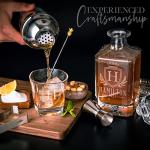Custom Whiskey Decanter Set with Personalized Glasses