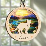 Cat Memorial Ornaments, Christmas Xmas Tree Ornament Window Hanging Car Sympathy Gift for Loss of Pet Bereavement Keepsake Remembrance Gifts for Cat Lovers Holiday Decoration PO235