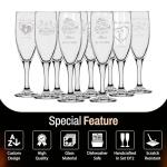 Personalized Engraved Heart Champagne Flutes Set