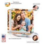 ArtPix 3D Acrylic Personalized Mothers Day Gifts for Mom, Custom UV Photo Print Block, Unique Customized Gifts for Women, Wife, Man, Grandma, Glass Picture Gift With Your Own Photo (2 x 2 inch)
