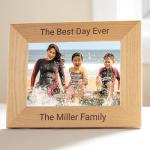 Lifetime Creations Custom 5x7 Picture Frame - Personalized Text, Hardwood Photo Frame Engraved in USA, Tabletop and Hanging, Mothers Day Gifts, Anniversary, Memorial (Horizontal)