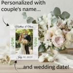 Personalized Wedding Picture Frame – Custom Names and Date – Distressed Rustic White Shiplap Style Wood Photo Frame – Bridal Shower Gift for Bride, Wedding Gift for Couples, Engagement Party Personalized Photo Frame - 5x7 Vertical