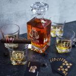 Custom Whiskey Decanter Set with Personalized Glasses