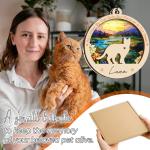 Cat Memorial Ornaments, Christmas Xmas Tree Ornament Window Hanging Car Sympathy Gift for Loss of Pet Bereavement Keepsake Remembrance Gifts for Cat Lovers Holiday Decoration PO235