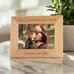 Lifetime Creations Custom 5x7 Picture Frame - Personalized Text, Hardwood Photo Frame Engraved in USA, Tabletop and Hanging, Mothers Day Gifts, Anniversary, Memorial (Horizontal)