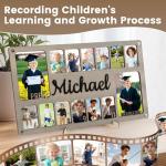 School Picture Frame Pre-K to 12,Personalized Wooden School Years Photo Frame K-12,Custom Name Engraved, Graduation Gift, Keepsake Memory Frame for Kids, Teachers & Parents