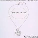 Granddaughter Book Necklace, For Granddaughters - The Most Beautiful Chapter Book Adjustable Silver Gold Book Pendant with 6 Pages Engraved Information Jewelry Gifts from Grandma (granddaughter-silver)