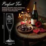Personalized Engraved Heart Champagne Flutes Set