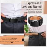 Personalized Engraved Leather Ratchet Belt for Him
