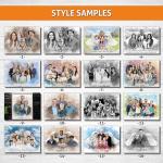 Custom Memorial Portrait - Add Deceased Loved One to Photo, Family Picture from Separate Images, Loss of Father or Mother Gift, Sympathy Gift for Daughter, Personalized Remembrance Keepsake