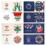 DIY Christmas Cards Diamond Painting Greeting Cards Kits Xmas Cards Paint by Number Holiday Cards for Holiday & Gift-Giving - 8 Pack