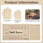 School Picture Frame Pre-K to 12,Personalized Wooden School Years Photo Frame K-12,Custom Name Engraved, Graduation Gift, Keepsake Memory Frame for Kids, Teachers & Parents