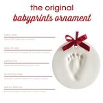 Pearhead Babyprints Baby's First Handprint or Footprint Ornament Kit, Easy No-Bake DIY Clay Impression Kit, Christmas Baby Gift, Baby Keepsake Ornament, Pack of 2