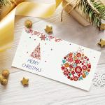 DIY Christmas Cards Diamond Painting Greeting Cards Kits Xmas Cards Paint by Number Holiday Cards for Holiday & Gift-Giving - 8 Pack