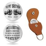 Wrappiness Pocket Hug For Brothers – Personalized Pocket Token, Once A Brother And Always A Brother, Sentimental Brother Gift, Birthday or Graduation Keepsake for Him, Family Love Token Keepsake