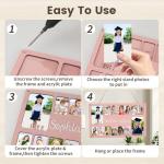 School Picture Frame Pre-K to 12,Personalized Wooden School Years Photo Frame K-12,Custom Name Engraved, Graduation Gift, Keepsake Memory Frame for Kids, Teachers & Parents