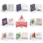 DIY Christmas Cards Diamond Painting Greeting Cards Kits Xmas Cards Paint by Number Holiday Cards for Holiday & Gift-Giving - 8 Pack