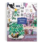 Galison Joy Laforme Christmas Square – DIY 9 x 12 Paint by Number Kit with Stunning Christmas Art for Beginners and Experts Includes Paint and Brushes