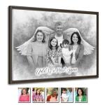 Custom Memorial Portrait - Add Deceased Loved One to Photo, Family Picture from Separate Images, Loss of Father or Mother Gift, Sympathy Gift for Daughter, Personalized Remembrance Keepsake