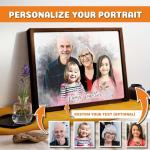 Custom Memorial Portrait - Add Deceased Loved One to Photo, Family Picture from Separate Images, Loss of Father or Mother Gift, Sympathy Gift for Daughter, Personalized Remembrance Keepsake