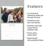 Let's Make Memories Personalized Photo Calendar - Custom 2026 Calendar - 8.5"x11" - Matte Finish - Spiral Bound - Photo Wall Calendar - Upload Your Photos - Contemporary Script
