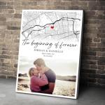 Where It All Began Personalised Map with Photo, Valentine's Day Gift Custom Map Print, First Date, Where We Met, Couples Gift for Anniversary, Christmas Gifts for Him/Her/Boyfriend/Girlfriend