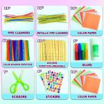 YITOHOP Arts and Crafts Supplies for Kids -1000+ pcs Art Craft kit in Carrying Travel Box for Toddlers Ages 4+ DIY Crafting School Kindergarten Project Activity- Ideal Holiday Gifts