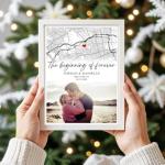 Where It All Began Personalised Map with Photo, Valentine's Day Gift Custom Map Print, First Date, Where We Met, Couples Gift for Anniversary, Christmas Gifts for Him/Her/Boyfriend/Girlfriend
