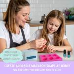 Innovative Ginger DIY Macaron Soap Making Craft Kit for Kids, Teens, and Adults - Fun, Easy, Creative - Large Soap - Perfect Birthday & Holiday Gift - Unique, Mess-Free, All-in-One Kit (Macaron)