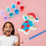 Disney Stitch Paint Your Own Decorations for Kids, DIY Holiday Craft Kit, Molds, Paint, Ornaments, Arts and Crafts Set, Gifts for Kids (Blue Stitch)