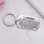 Personalized Keychain for Grandson from Grandma Grandpa
