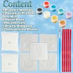 Disney Stitch Paint Your Own Decorations for Kids, DIY Holiday Craft Kit, Molds, Paint, Ornaments, Arts and Crafts Set, Gifts for Kids (Blue Stitch)