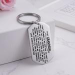 Personalized Keychain for Grandson from Grandma Grandpa