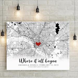 Personalized Map Print: Our Love Story