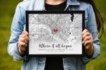 Personalized Map Print: Our Love Story